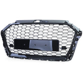 Wabengrill Kühlergrill Grill Schwarz Glanz für Audi A3 8V Facelift 2016-2020 OHNE ACC